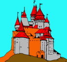 Dibujo Castillo medieval pintado por renkilebares