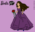 Dibujo Barbie vestida de novia pintado por Laida