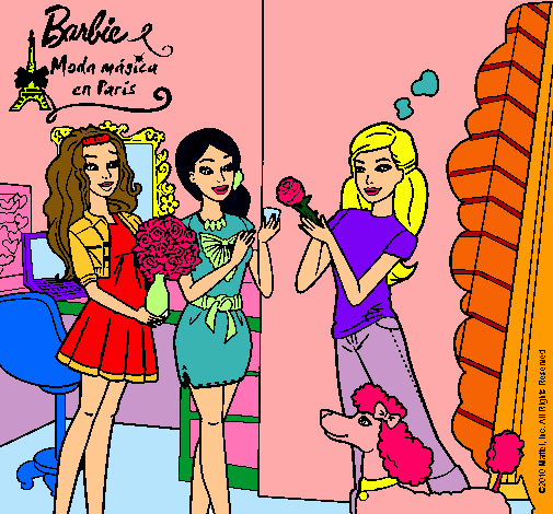 Barbie de compras con sus amigas