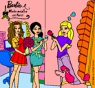 Dibujo Barbie de compras con sus amigas pintado por sashaflor123