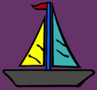 Dibujo Barco velero pintado por misael