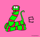 Dibujo Serpiente pintado por kalou