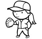 Dibujo Jugadora de béisbol pintado por Rebekita