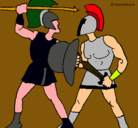 Dibujo Lucha de gladiadores pintado por strayckors