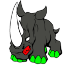 Dibujo Rinoceronte II pintado por kaly145