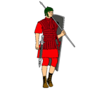 Dibujo Soldado romano pintado por igna