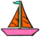 Dibujo Barco velero pintado por guera