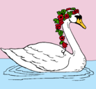 Dibujo Cisne con flores pintado por Pachincito