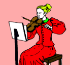 Dibujo Dama violinista pintado por piruja