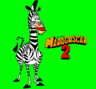 Dibujo Madagascar 2 Marty pintado por divad