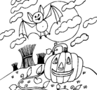 Dibujo Paisaje de Halloween pintado por danielanto