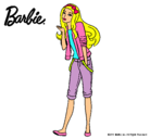 Dibujo Barbie con look casual pintado por escorpio