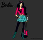 Dibujo Barbie rockera pintado por black
