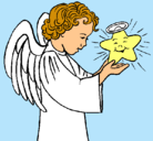 Dibujo Ángel y estrella pintado por renati