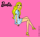 Dibujo Barbie sentada pintado por ana132543545