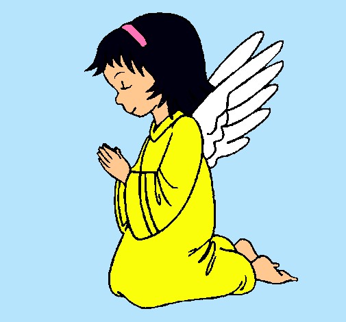 Dibujo Ángel orando pintado por divis