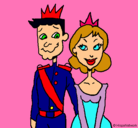 Dibujo Príncipe y princesa pintado por shaquira