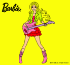 Dibujo Barbie guitarrista pintado por escorpio