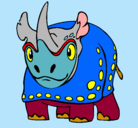 Dibujo Rinoceronte pintado por gfchghgfdxfg