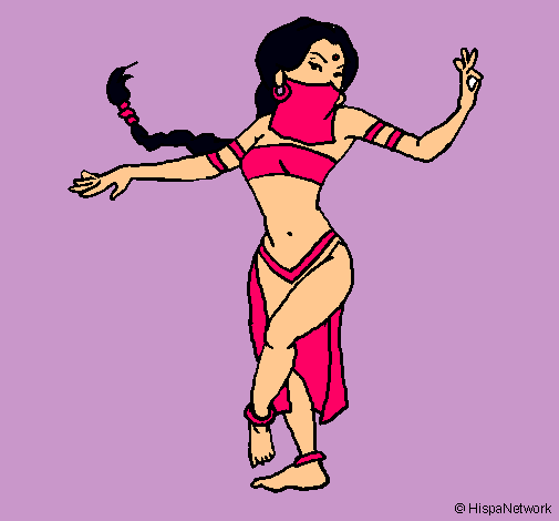 Dibujo Princesa mora bailando pintado por xime99