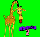 Dibujo Madagascar 2 Melman pintado por GARCI