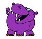 Dibujo Hipopótamo pintado por 569832