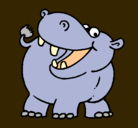 Dibujo Hipopótamo pintado por camilis