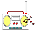 Dibujo Radio cassette 2 pintado por RAD253