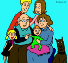 Dibujo Familia pintado por Lina