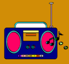 Dibujo Radio cassette 2 pintado por ylitax