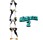 Dibujo Madagascar 2 Pingüinos pintado por solll