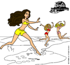 Dibujo Barbie de regreso a la playa pintado por playa