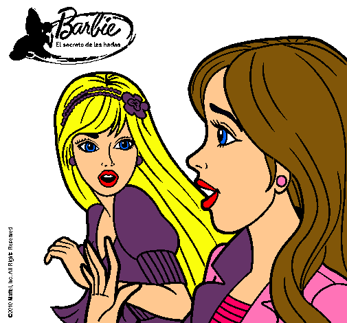 Dibujo Barbie sorprendida pintado por olasila232