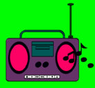 Dibujo Radio cassette 2 pintado por kellytha