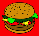 Dibujo Hamburguesa completa pintado por crirjjjj