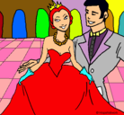 Dibujo Princesa y príncipe en el baile pintado por 51368