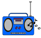 Dibujo Radio cassette 2 pintado por Fercho