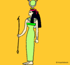 Dibujo Hathor pintado por willen 