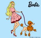Dibujo Barbie paseando a su mascota pintado por jesuca