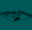 Dibujo Lucha en el ring pintado por cgncgnf
