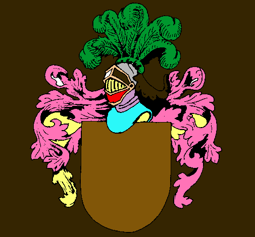 Escudo de armas y casco