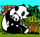 Dibujo Mama panda pintado por katri6679094
