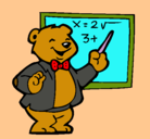 Dibujo Profesor oso pintado por CEREBRO