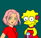 Dibujo Sakura y Lisa pintado por Aniki12