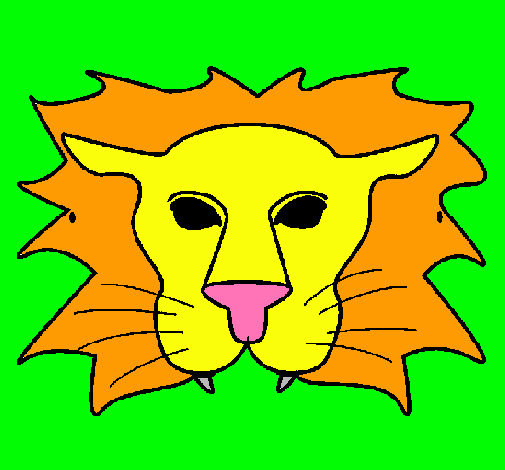 Dibujo León pintado por isaacespon