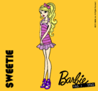 Dibujo Barbie Fashionista 6 pintado por black