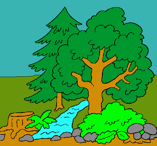 Dibujo Bosque pintado por cami444