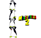 Dibujo Madagascar 2 Pingüinos pintado por alan12