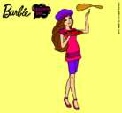 Dibujo Barbie cocinera pintado por vickita