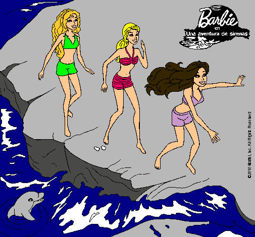 Barbie y sus amigas en la playa